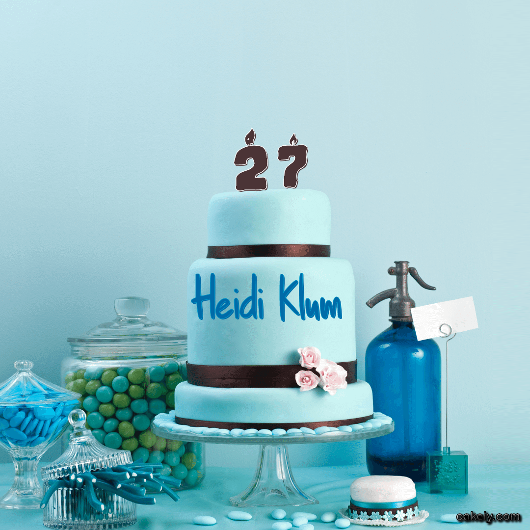 Columbia Blue Cake for Heidi Klum