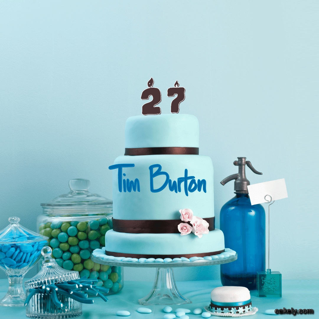 Columbia Blue Cake for Tim Burton