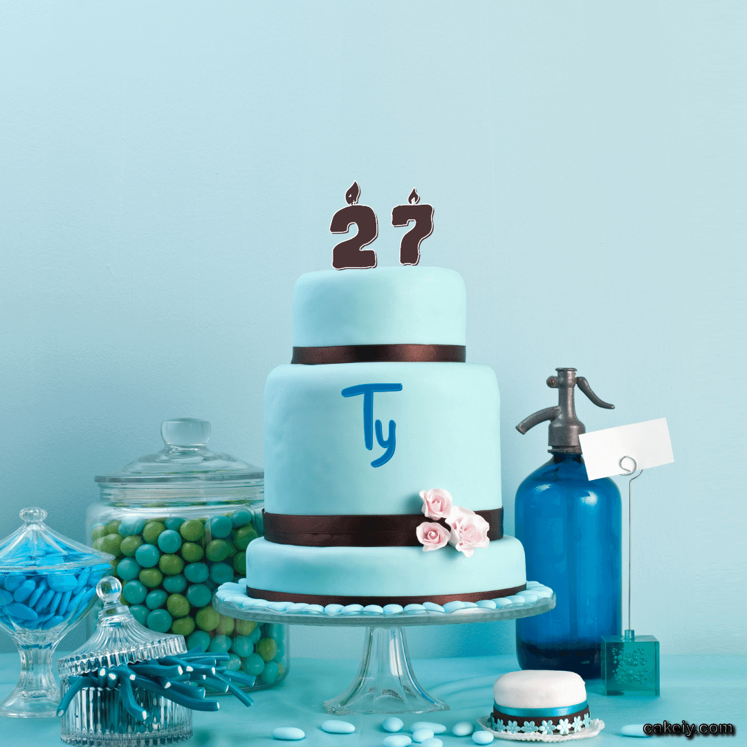 Columbia Blue Cake for Ty