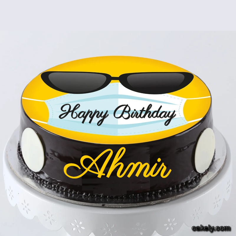 Corona Mask Emoji Cake for Ahmir