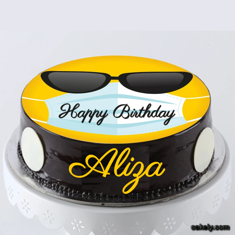 Corona Mask Emoji Cake for Aliza