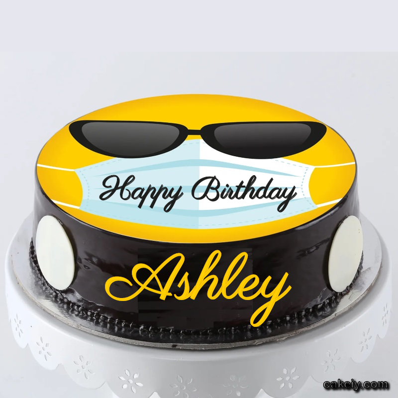 Corona Mask Emoji Cake for Ashley