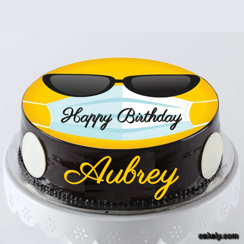 Corona Mask Emoji Cake for Aubrey
