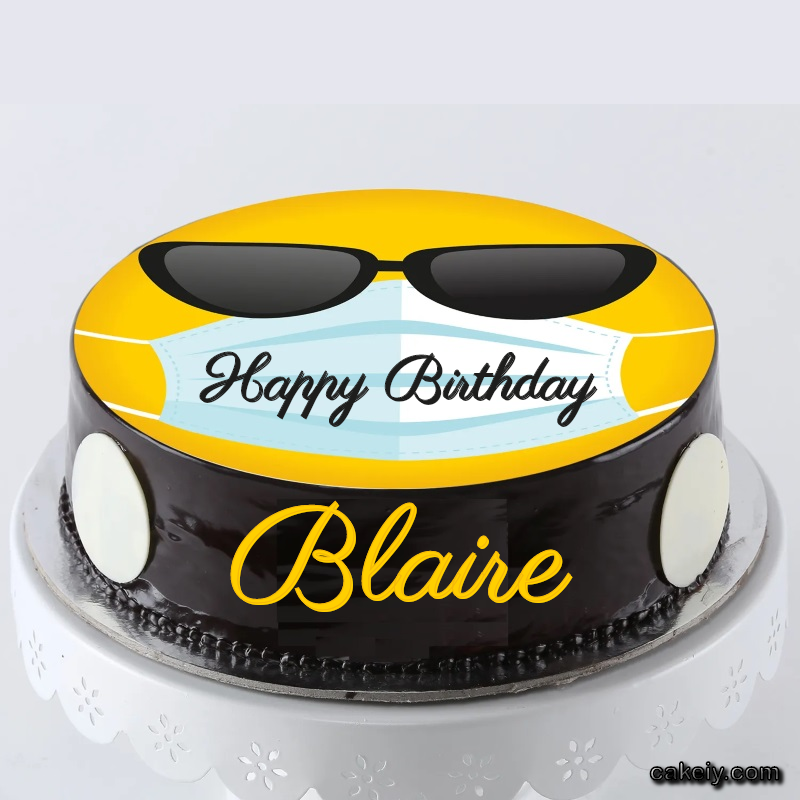 Corona Mask Emoji Cake for Blaire