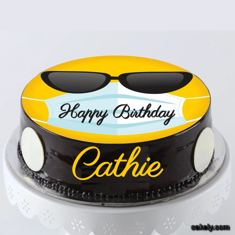 Corona Mask Emoji Cake for Cathie