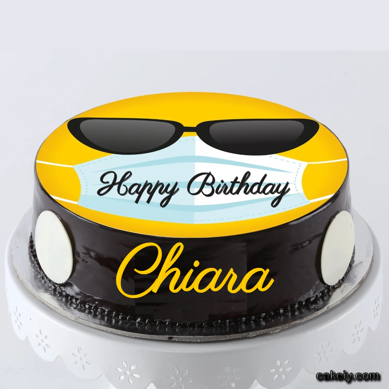 Corona Mask Emoji Cake for Chiara