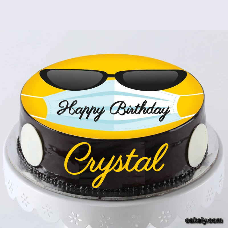 Corona Mask Emoji Cake for Crystal
