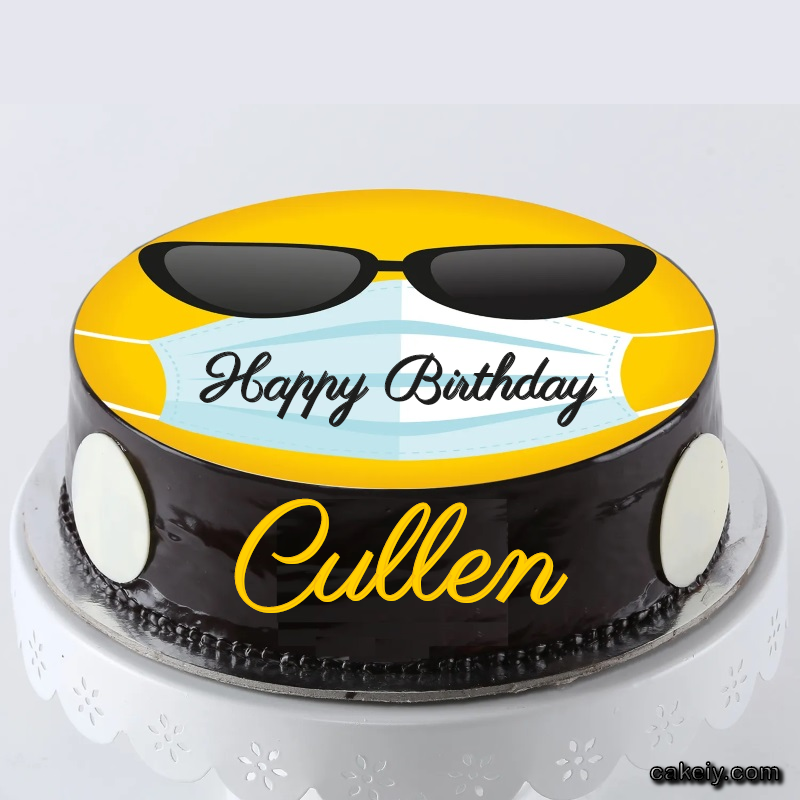 Corona Mask Emoji Cake for Cullen