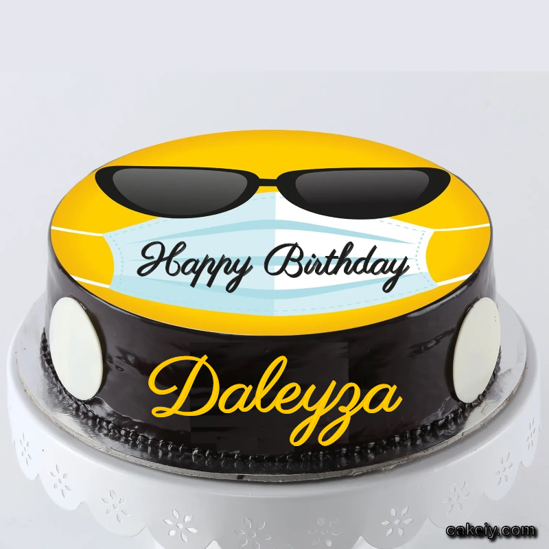 Corona Mask Emoji Cake for Daleyza