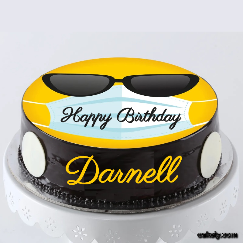 Corona Mask Emoji Cake for Darnell