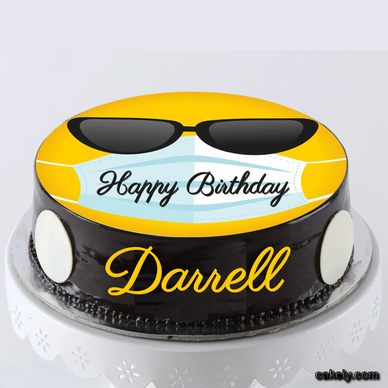 Corona Mask Emoji Cake for Darrell