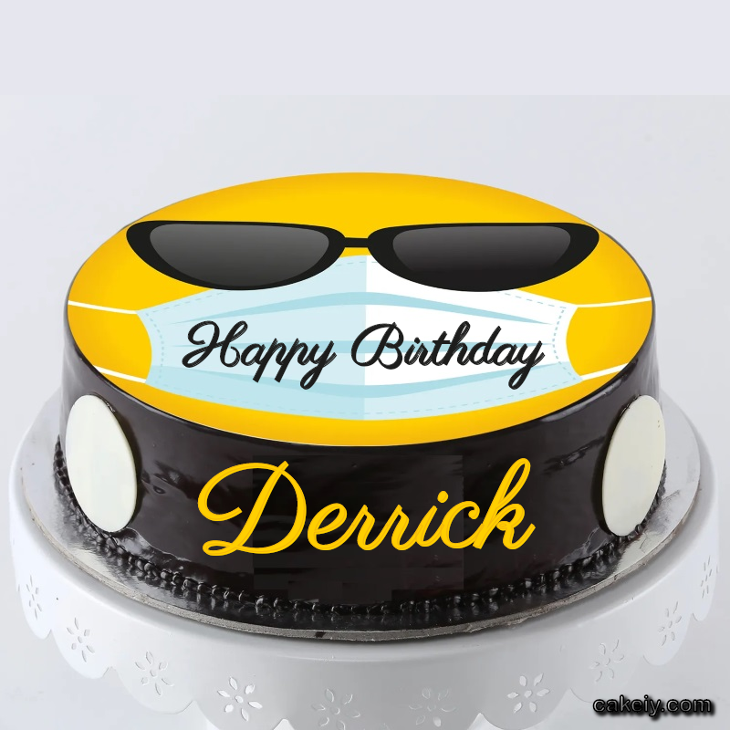 Corona Mask Emoji Cake for Derrick