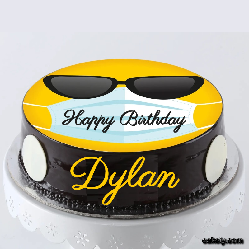Corona Mask Emoji Cake for Dylan