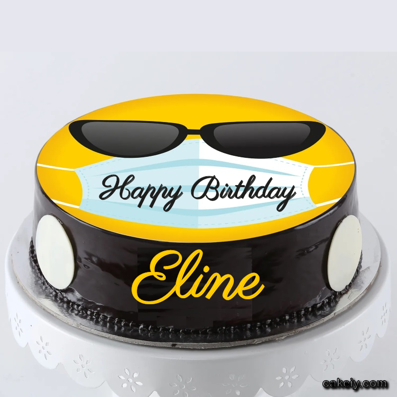 Corona Mask Emoji Cake for Eline