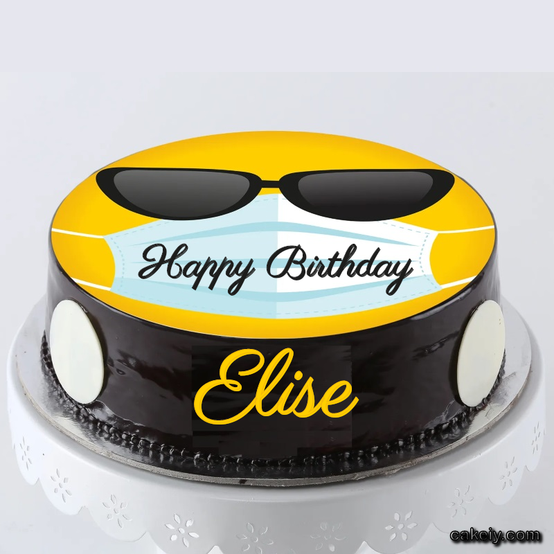 Corona Mask Emoji Cake for Elise