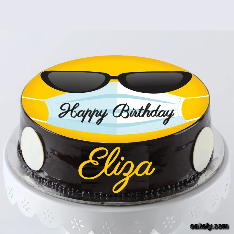 Corona Mask Emoji Cake for Eliza