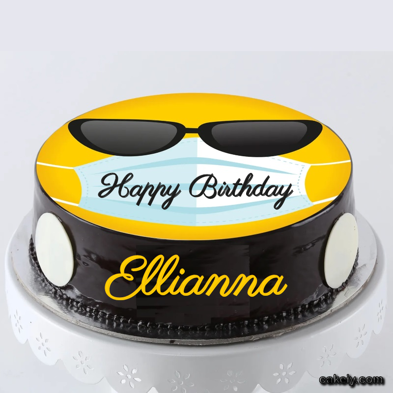 Corona Mask Emoji Cake for Ellianna