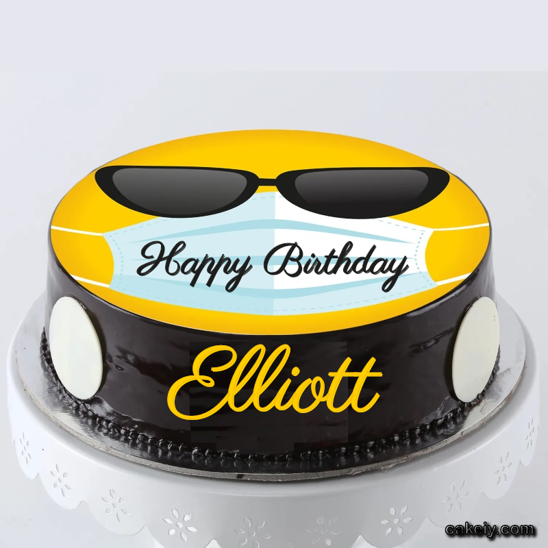 Corona Mask Emoji Cake for Elliott