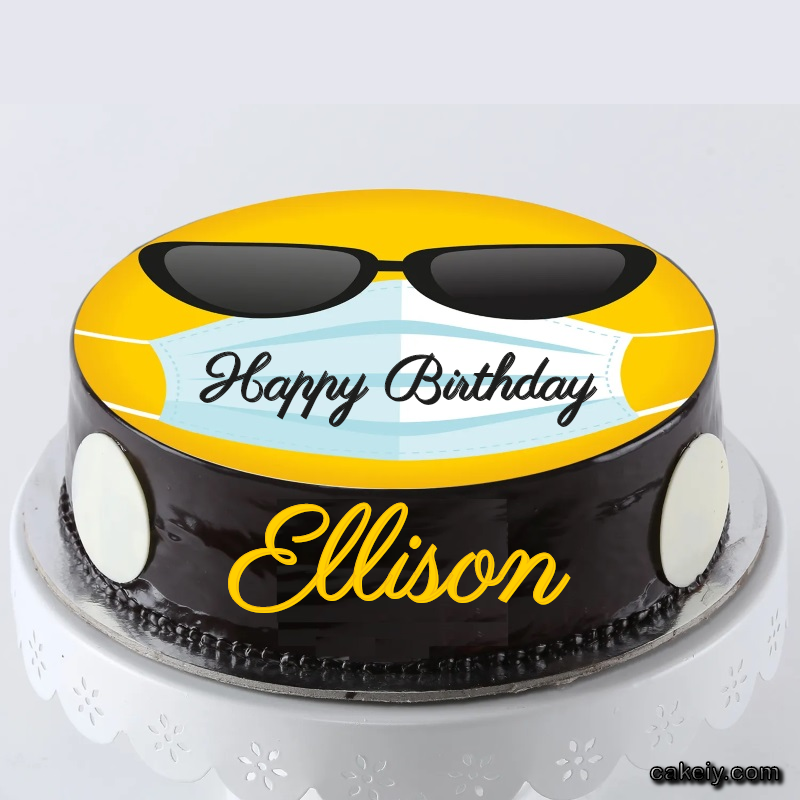 Corona Mask Emoji Cake for Ellison