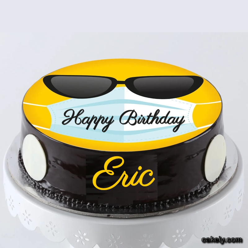 Corona Mask Emoji Cake for Eric