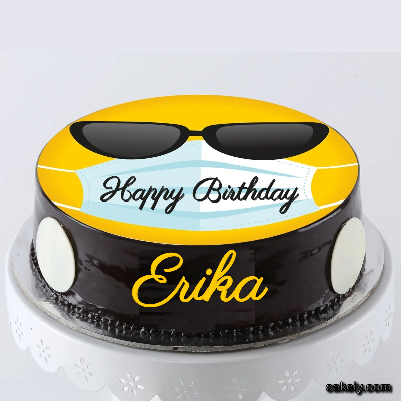 Corona Mask Emoji Cake for Erika