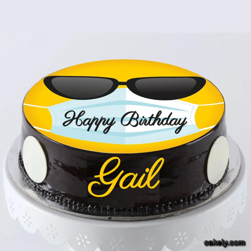 Corona Mask Emoji Cake for Gail