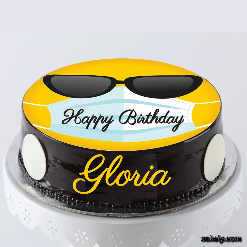 Corona Mask Emoji Cake for Gloria