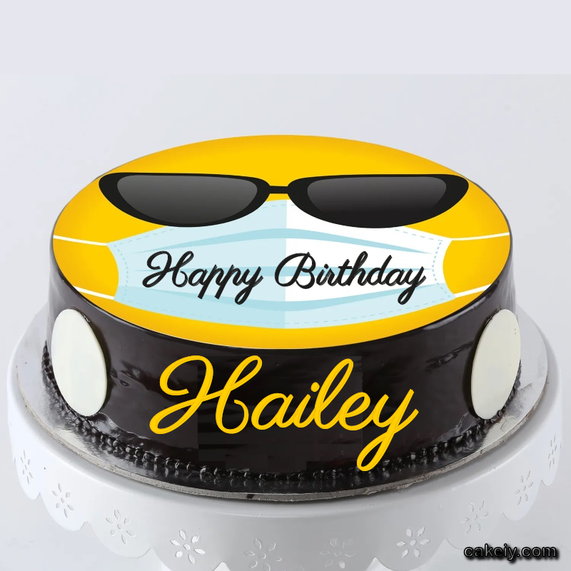 Corona Mask Emoji Cake for Hailey