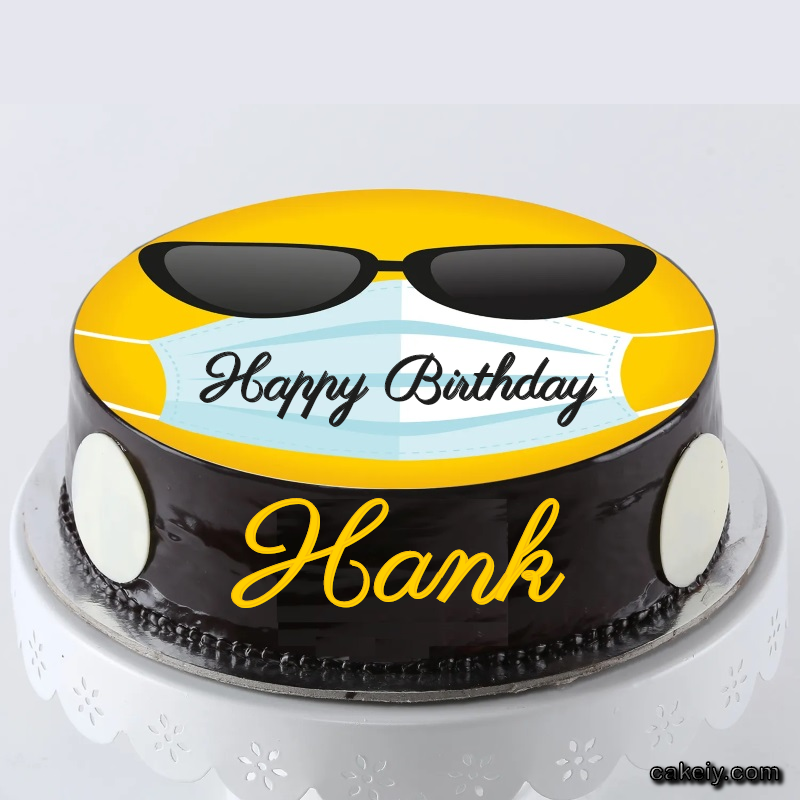 Corona Mask Emoji Cake for Hank
