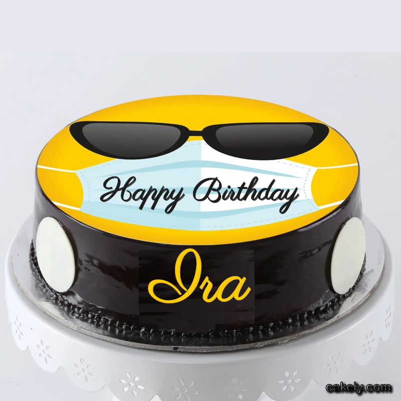 Corona Mask Emoji Cake for Ira