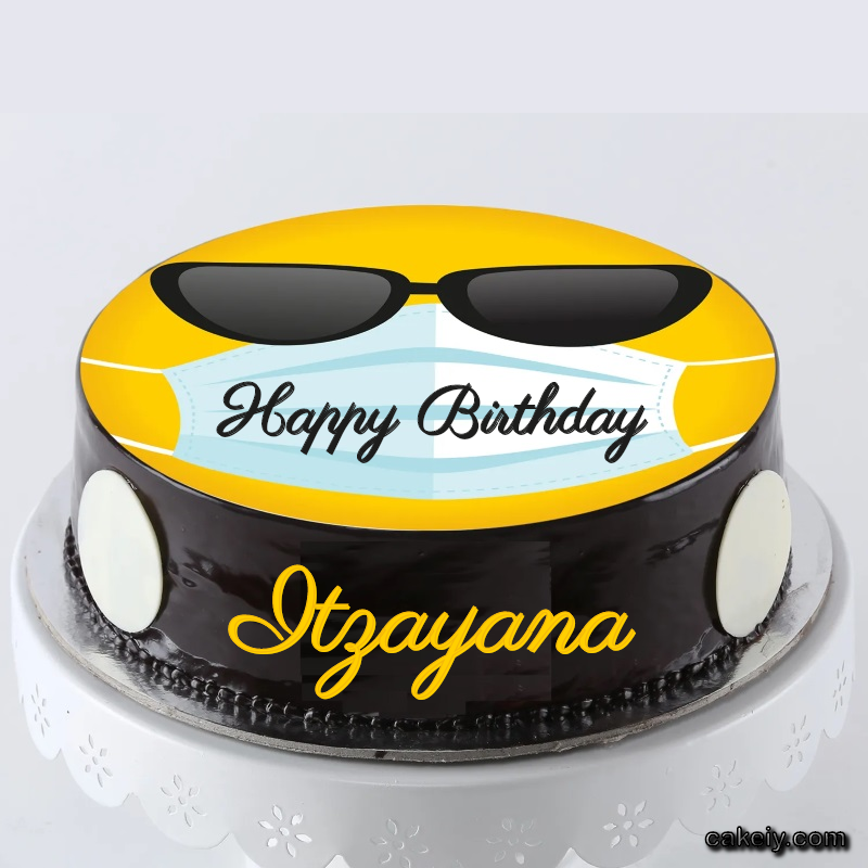 Corona Mask Emoji Cake for Itzayana
