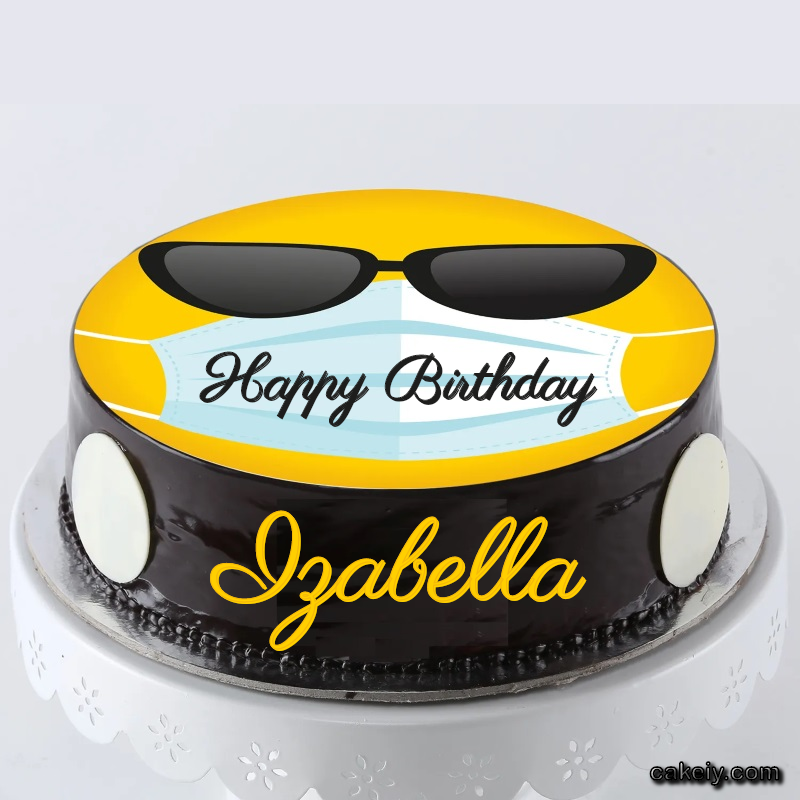 Corona Mask Emoji Cake for Izabella