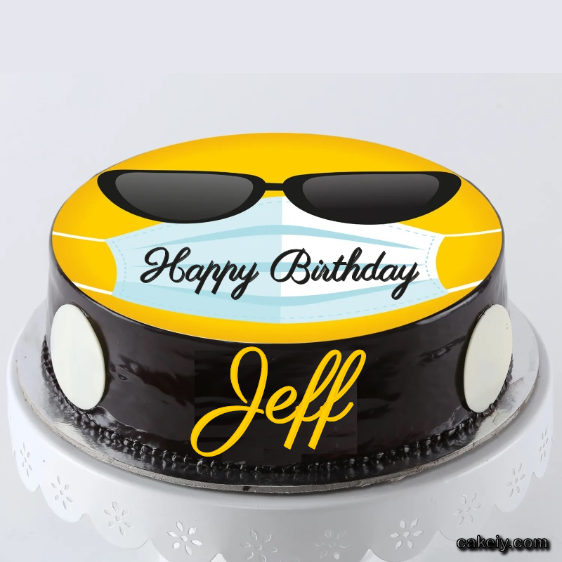 Corona Mask Emoji Cake for Jeff