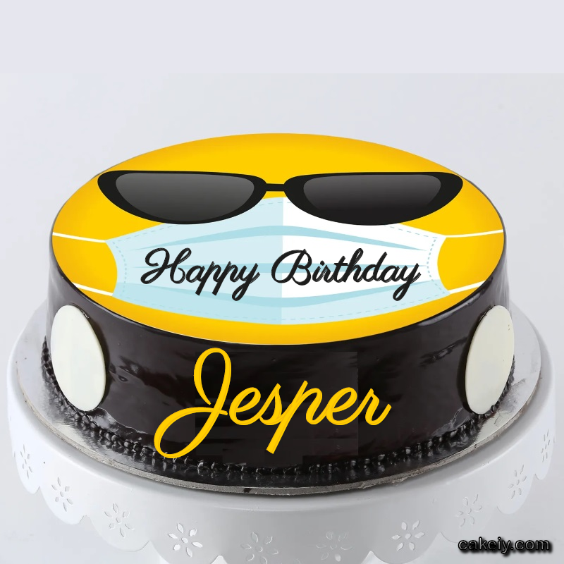 Corona Mask Emoji Cake for Jesper