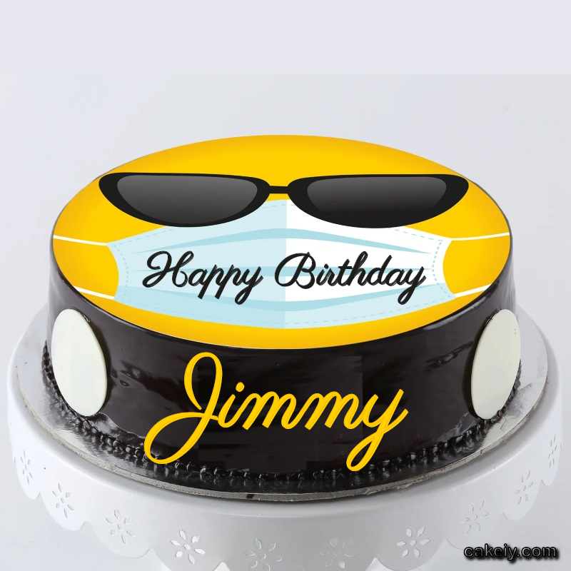Corona Mask Emoji Cake for Jimmy