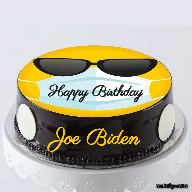 Corona Mask Emoji Cake for Joe Biden