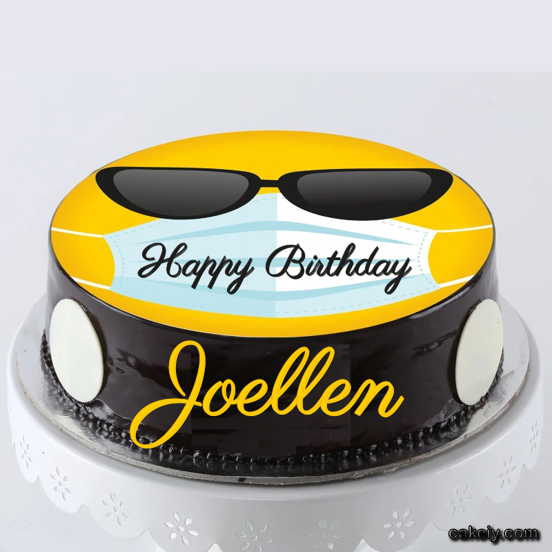 Corona Mask Emoji Cake for Joellen