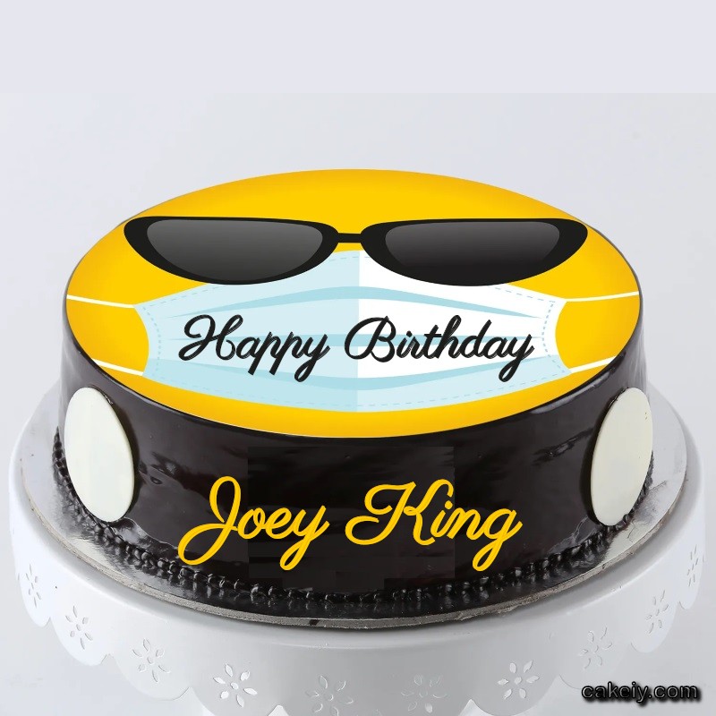 Corona Mask Emoji Cake for Joey King