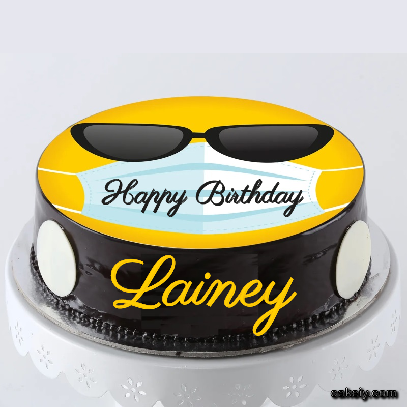 Corona Mask Emoji Cake for Lainey