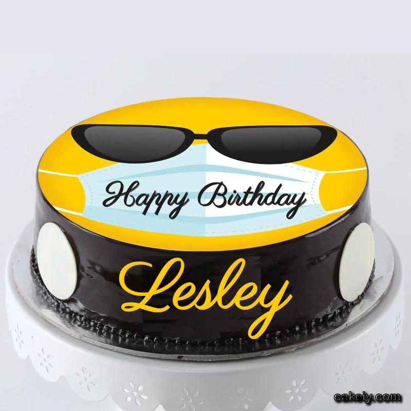 Corona Mask Emoji Cake for Lesley