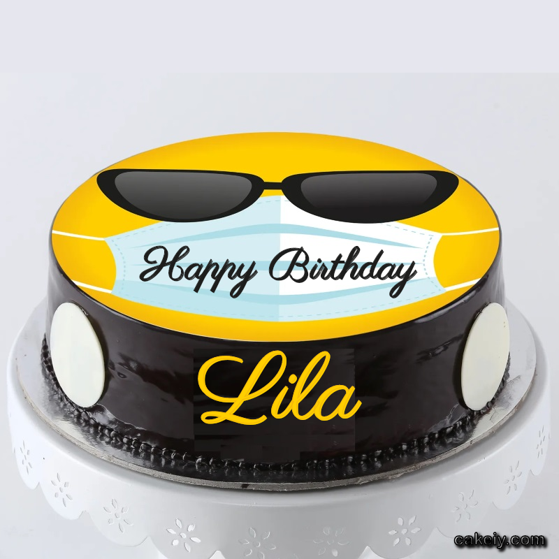 Corona Mask Emoji Cake for Lila