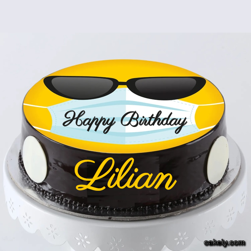 Corona Mask Emoji Cake for Lilian