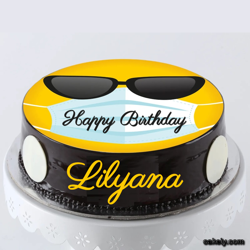 Corona Mask Emoji Cake for Lilyana