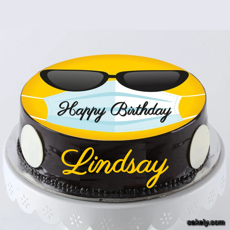Corona Mask Emoji Cake for Lindsay