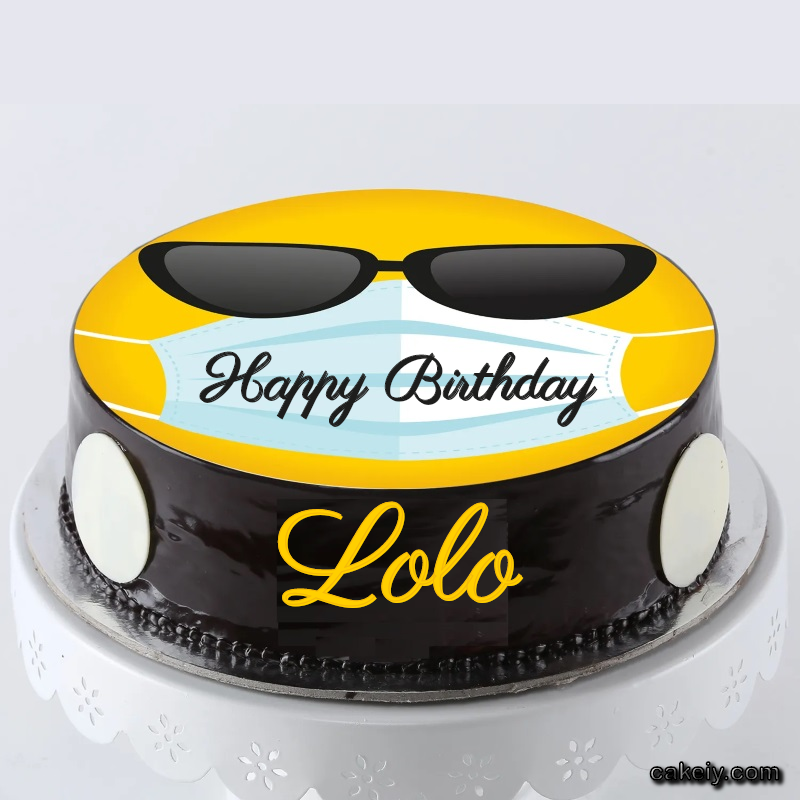 Corona Mask Emoji Cake for Lolo