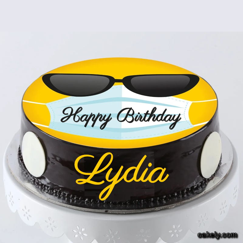 Corona Mask Emoji Cake for Lydia