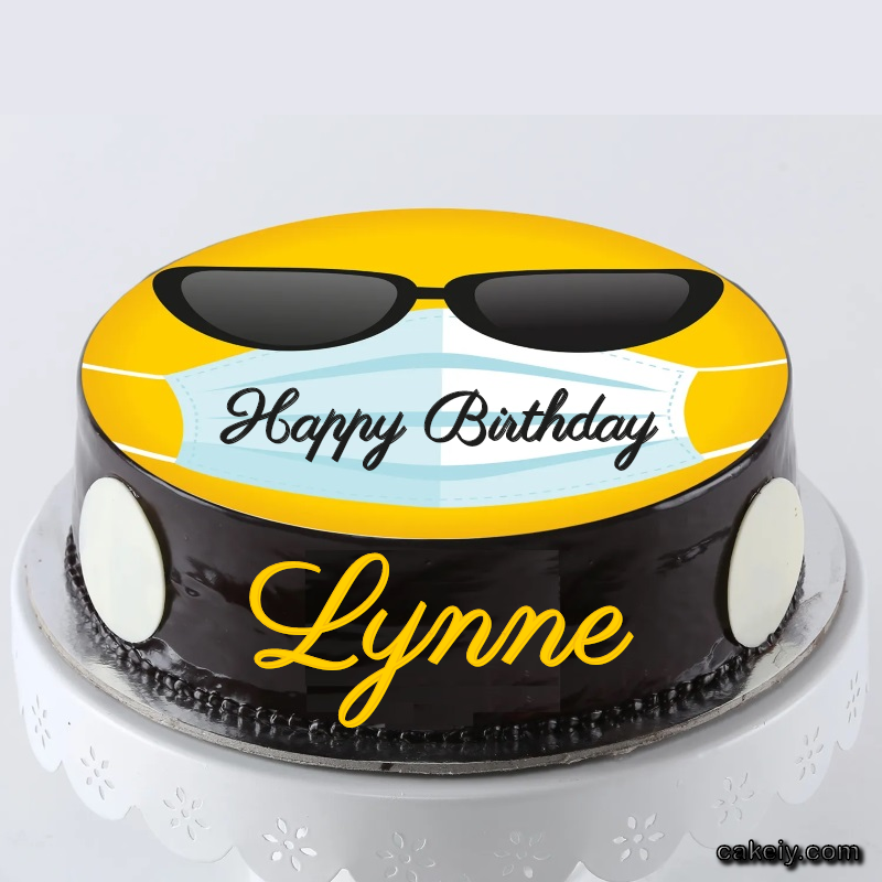 Corona Mask Emoji Cake for Lynne