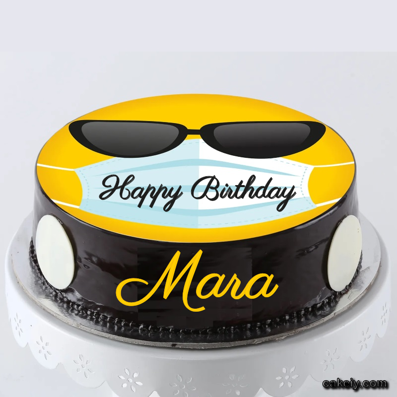 Corona Mask Emoji Cake for Mara