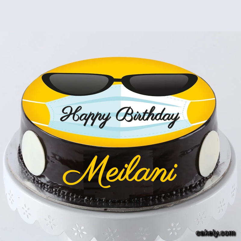 Corona Mask Emoji Cake for Meilani