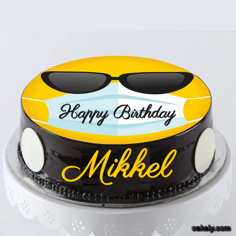 Corona Mask Emoji Cake for Mikkel